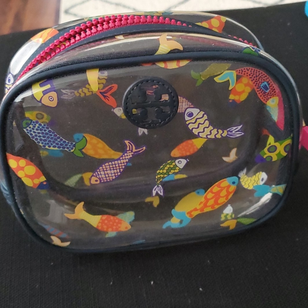 Tory burch RARE fish make up bag